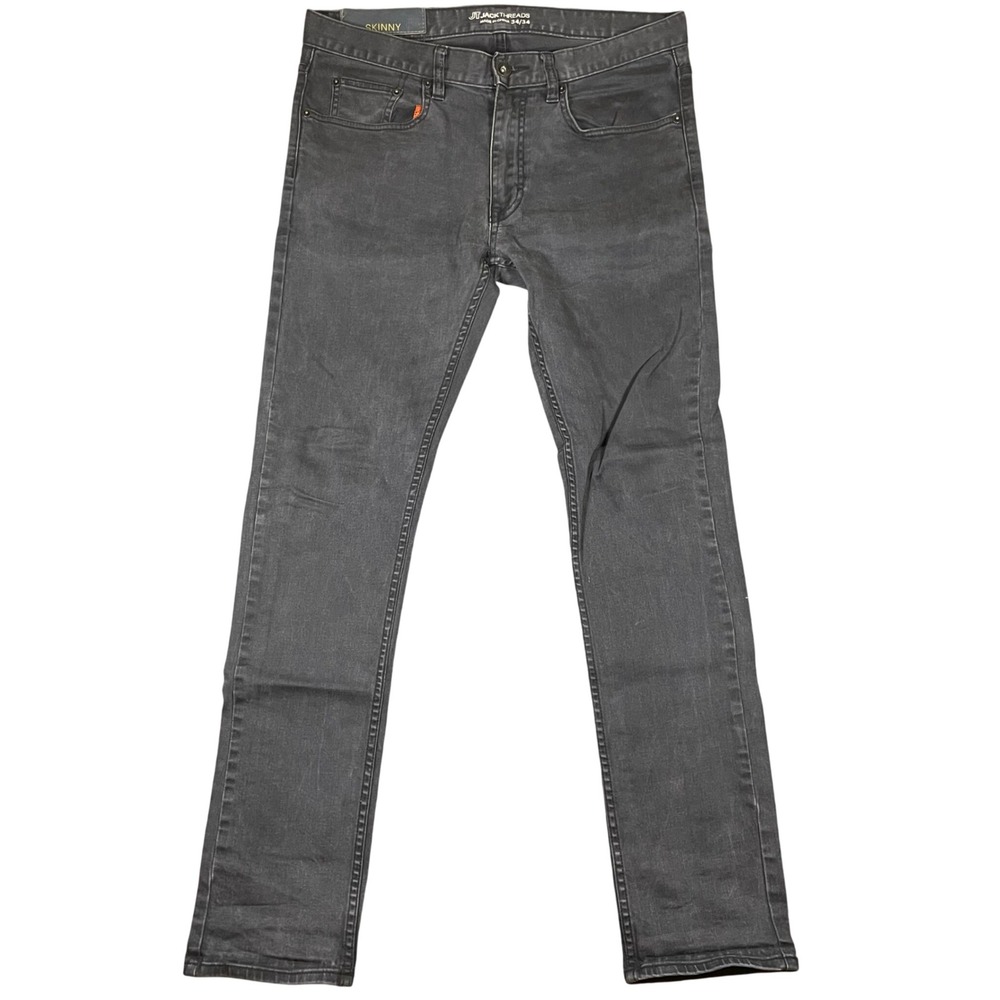 Jackthreads Men Skinny Jeans Dark‎ Wash Stretch Denim 34x34 Minimalist Modern